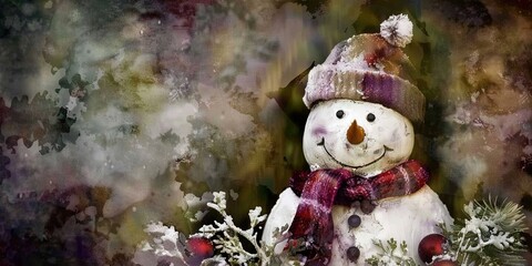 Obraz premium snowman painting