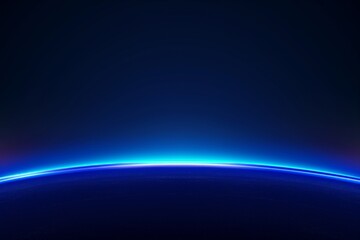Blue horizon with glowing light