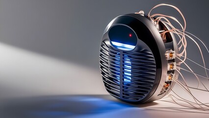 An intricately designed electronic repellent device. The device, primarily used to deter pests
