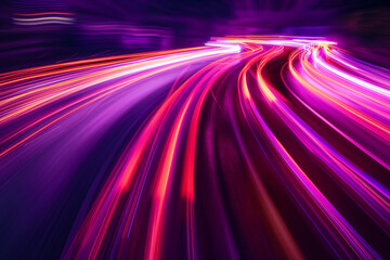 red night traffic in the city