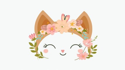 cat among flowers