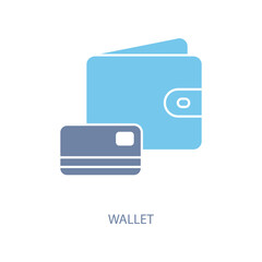 wallet concept line icon. Simple element illustration. wallet concept outline symbol design.