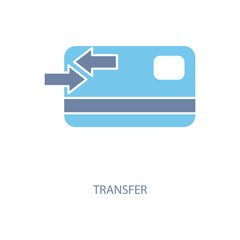 transfer concept line icon. Simple element illustration. transfer concept outline symbol design.