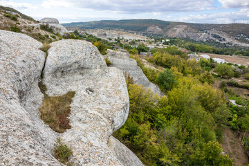 Weathered rocky outcrops in the Crimea, Inkerman