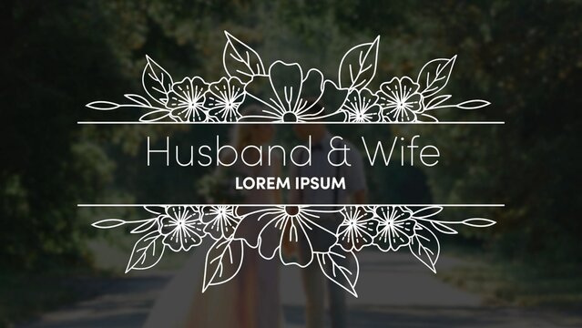 Beautiful Flower bouquet Wedding Title