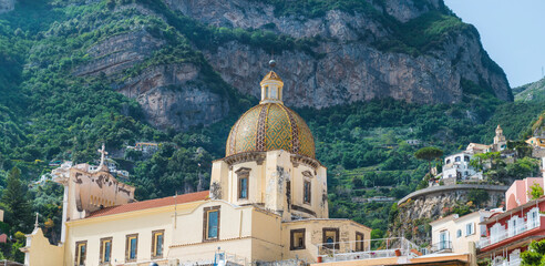 Church Santa Maria Assunta in  Positano, Amalfi Coast, Italy.