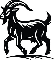 Goat silhouette icon symbol logo black design vector illustration