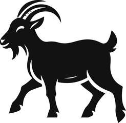 Goat silhouette icon symbol logo black design vector illustration