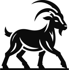 Goat silhouette icon symbol logo black design vector illustration