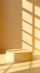 Fototapeta premium Empty round podium, mockup for product presentation