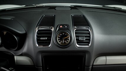 Dashboard clock in a car
