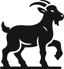 Goat silhouette icon symbol logo black design vector illustration
