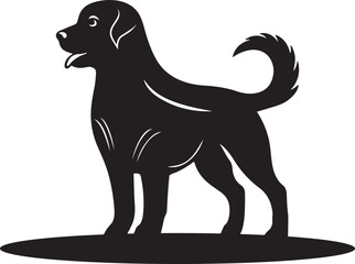 Big dog silhouette vector illustration 