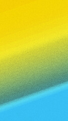 Blue yellow grainy vertical background, noise texture, copy space