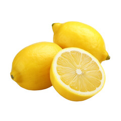 lemon isolated on white background, png