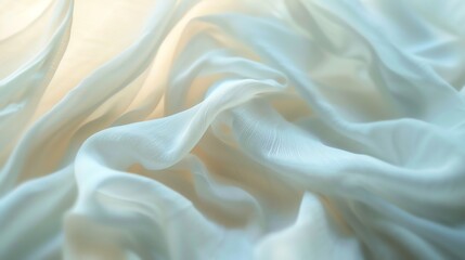 Fototapeta premium Flowing cotton fabric floating freely, comfortable and casual textures