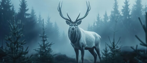 Obraz premium An advanced wildlife research center employs mystical scanning devices to track and study ethereal animals