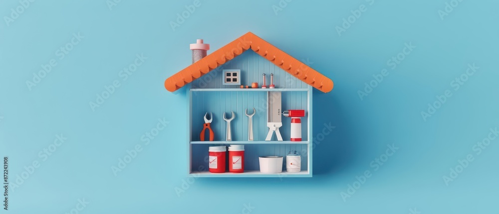 Wall mural An innovative DIY home improvement kit includes enchanted tools and materials that guide users through repairs