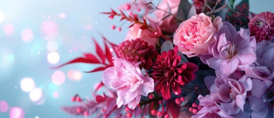 Obraz premium An innovative floral arrangement service that offers bouquets made from supernovainfused flowers