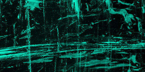 Abstract black and turquoise grunge backdrop. Dark distressed wall grungy background. Watercolor background in grunge style. Scratch grunge urban background, distressed green grunge texture on a dark 
