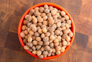 Chocolate Peanut Butter Flavored Breakfast Cereal Balls