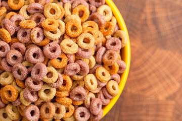 Healthy Apple Strawberry Vegetable and Fruit Flavored Breakfast Cereal Rings