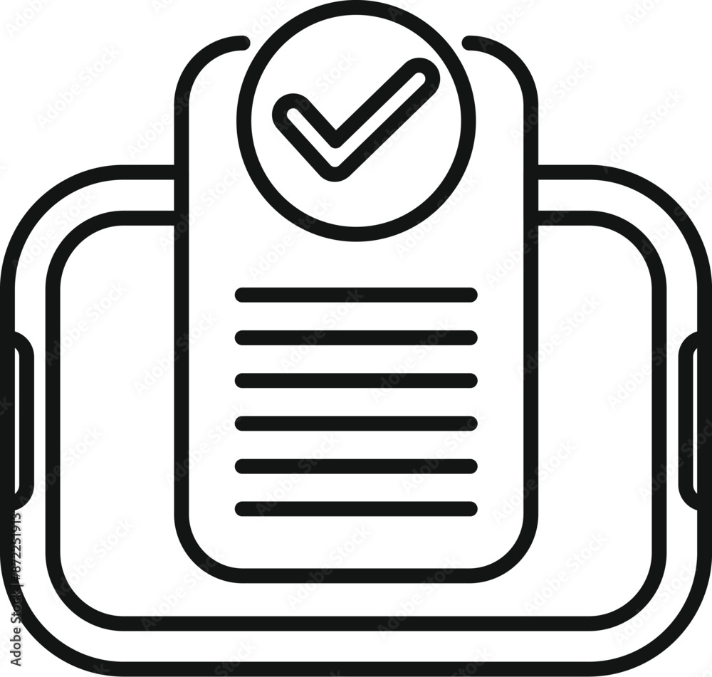 Poster online survey with check mark on smartphone screen showing concept of mobile voting