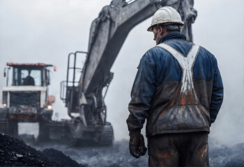 Open pit mine, extractive industry for coal.