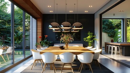 Fototapeta premium Modern Dining Room with a View
