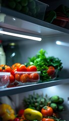 Detailed view of refrigerator featuring an integrated touchscreen display for modern convenience