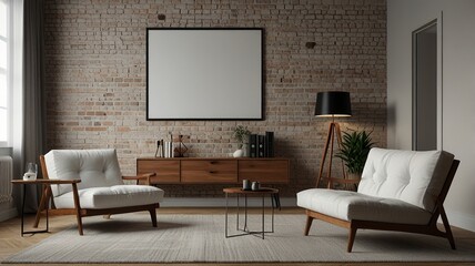 Modern interior room with wall design white apartment home blank empty furniture wall background