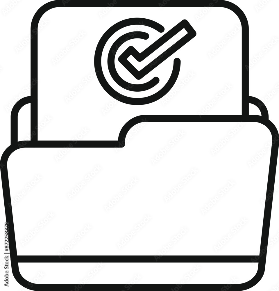 Poster this minimal icon represents a folder containing sensitive data, emphasizing the importance of digit