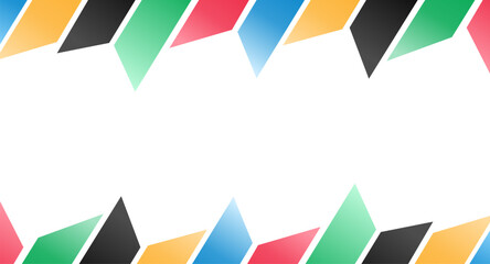 Abstract background with geometric color prism bars, olympic background for sport games, business, modern style