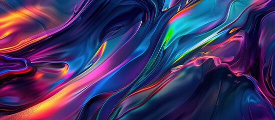 Abstract Swirling Neon Colors