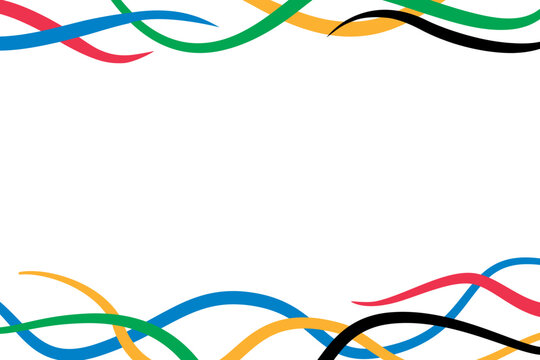 abstract background with colorful curves, olympic background for sport games, business, modern style