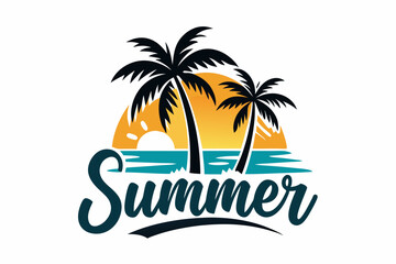 Brush lettering composition of Summer Vacation