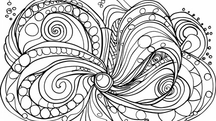 Fototapeta premium Adult colouring book page 
