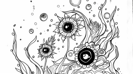 Adult colouring book page	
