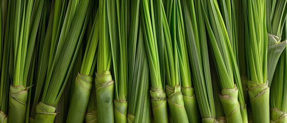 Obraz premium background banner filled with a heap of lemongrass
