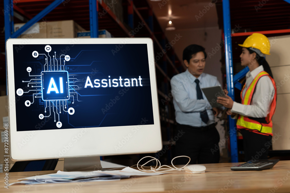Poster generative ai virtual assistant tools for prompt engineer and user for ease of engage artificial int