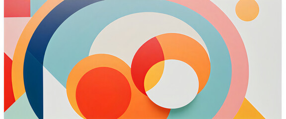 Obraz premium illustrazione con elementi geometrici a tema astratto contemporaneo