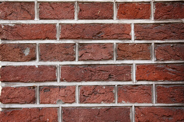 Old red brick wall background