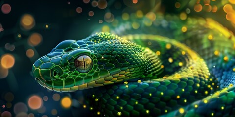 Chinese New Year sumbol: Green Wooden Snake