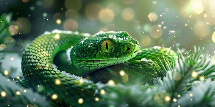 Chinese New Year sumbol: Green Wooden Snake