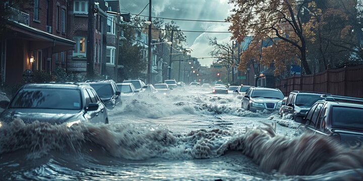 Line of parked cars on a street