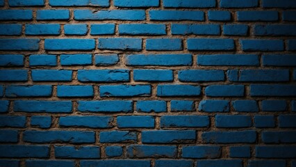 Blue brick wall background