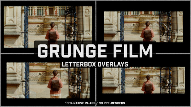 Grunge Film LetterBox Overlays