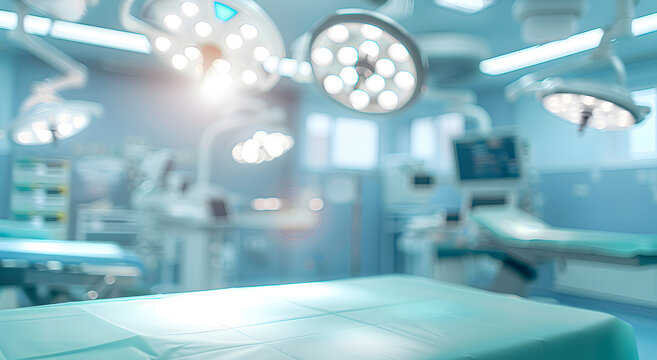 Blurred background of a modern operating room, background.