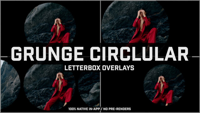 Grunge Circlular LetterBox Overlays