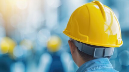 Construction Worker Emphasizing Safety with Gear